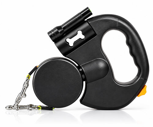 Black dual dog leash