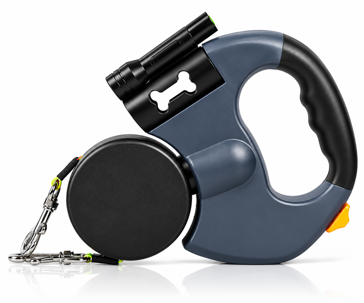Blue dual dog leash